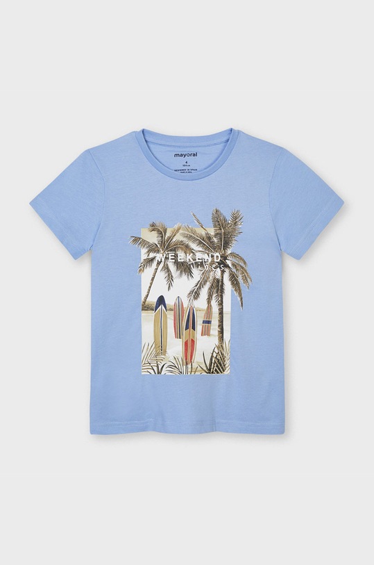 Mayoral - T-shirt dziecięcy niebieski 3032.5B.MINI