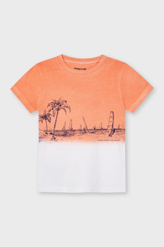 Mayoral - T-shirt dziecięcy pomarańczowy 3035.5C.MINI