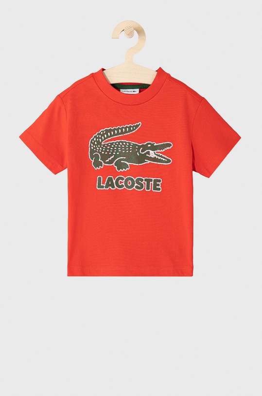Lacoste T-shirt dziecięcy TJ1965 nadruk czerwony TJ1965