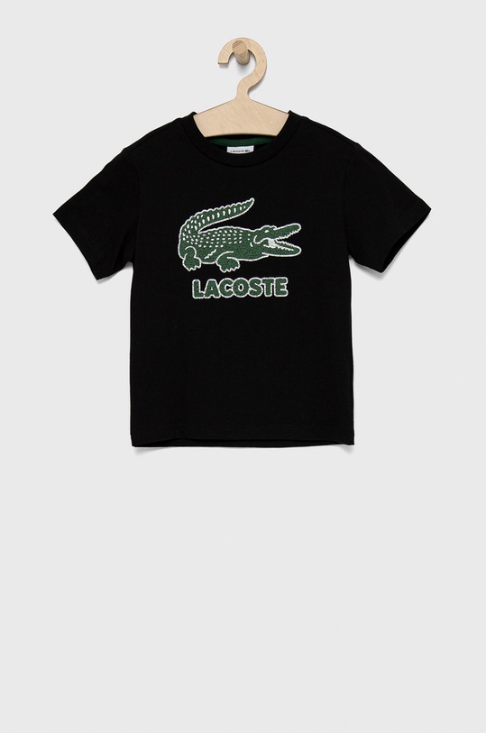 Lacoste - Detské tričko 104-176 cm bavlna čierna TJ1965