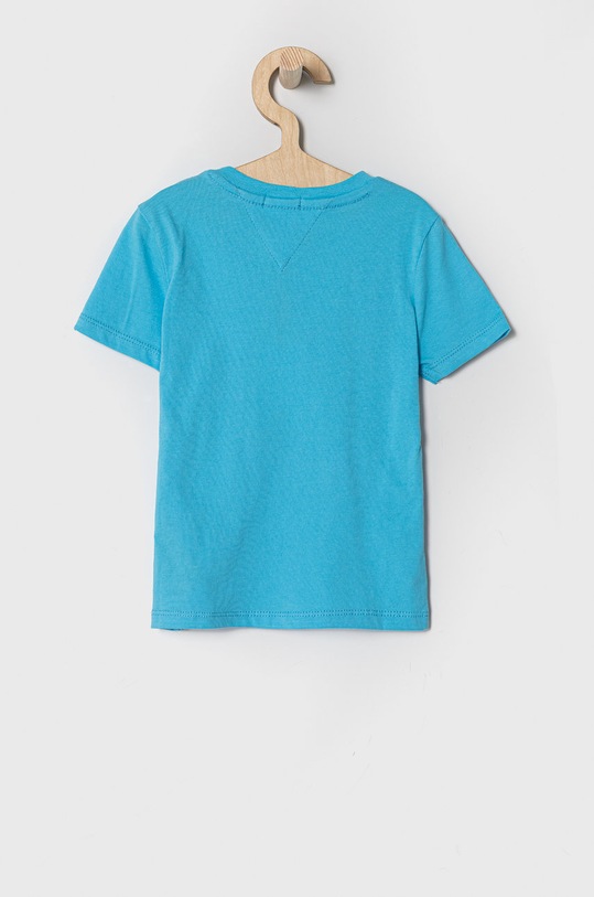 Chłopiec Tommy Hilfiger T-shirt dziecięcy KB0KB06130.4891 turkusowy