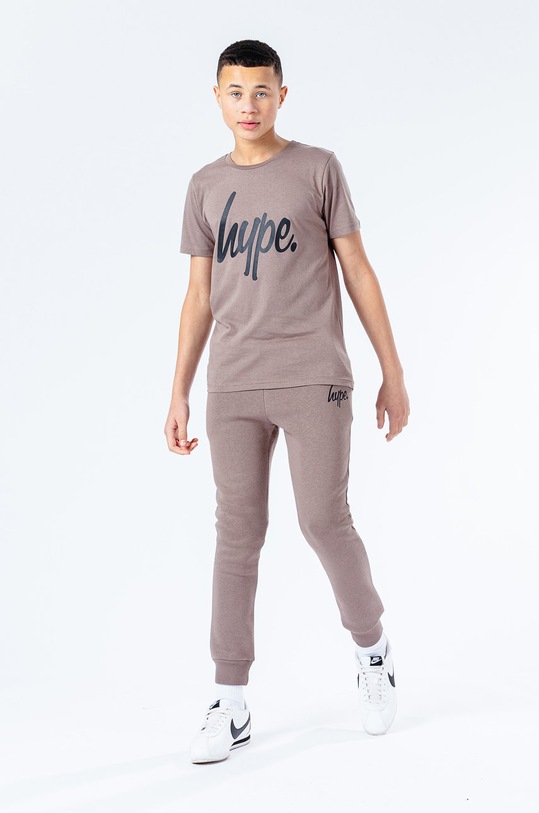 Detské tričko Hype SCRIPT YWF.760 hnedá SS21