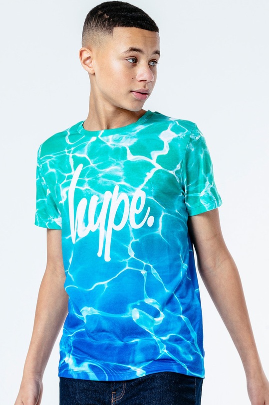 Detské tričko Hype POOL FADE potlač tyrkysová YWF.350
