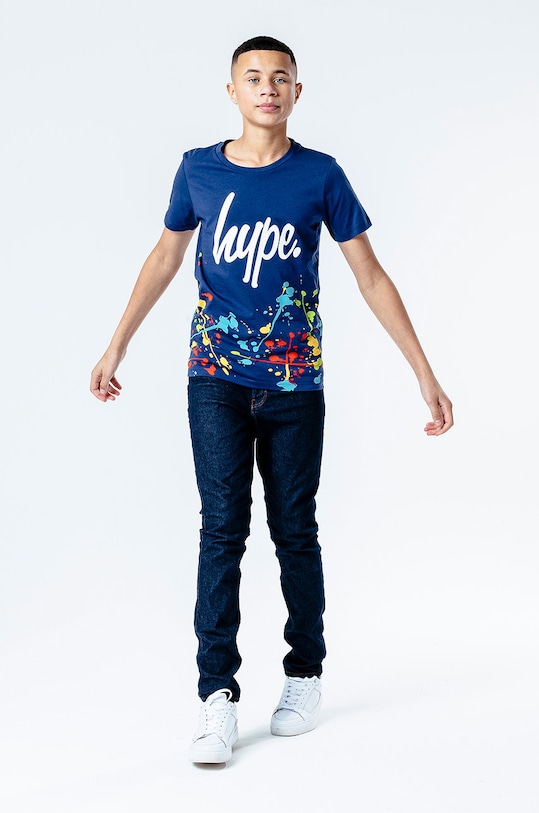Hype T-shirt dziecięcy NAVY SPLAT YWF.364 granatowy SS21