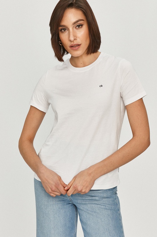 Calvin Klein - T-shirt bawełna biały K20K202021.4891