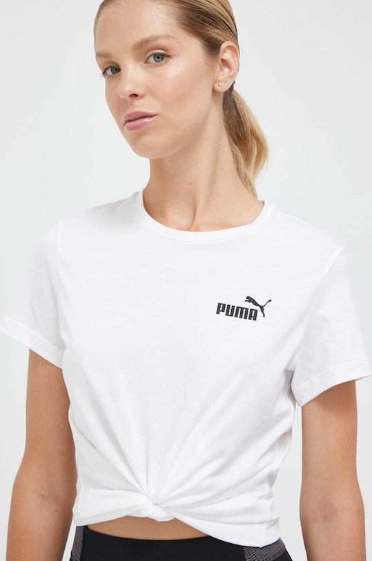 Μπλουζάκι Puma βαμβάκι λευκό 586776