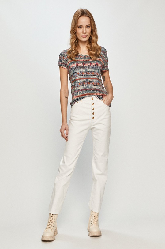 Desigual - Tričko 21SWTK74 modrá SS21