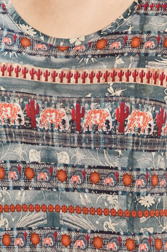 Desigual - Tričko 21SWTK74 modrá