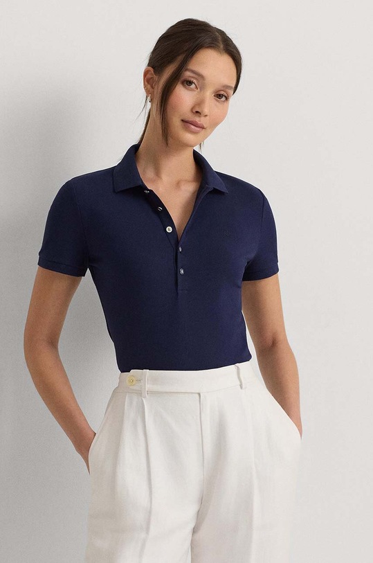Lauren Ralph Lauren - Μπλουζάκι με ελαστάν σκούρο μπλε 200679219055