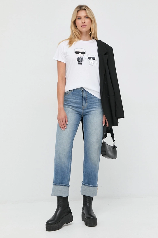 Karl Lagerfeld - T-shirt 210W1724 210W1724 biały AW21