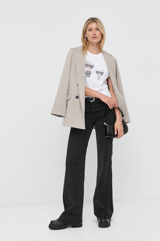 Karl Lagerfeld - T-shirt 210W1725 210W1725 biały SS21