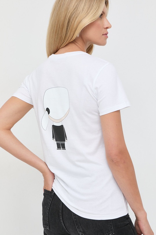 Karl Lagerfeld - T-shirt 210W1721 nadruk biały 210W1721