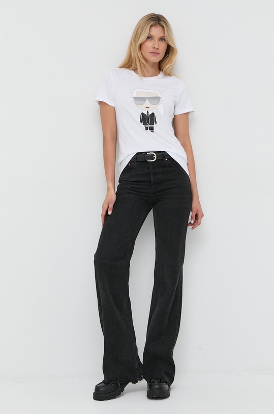 Karl Lagerfeld - T-shirt 210W1721 210W1721 biały AA00