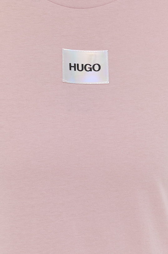 HUGO T-shirt bawełniany 50456008 50456008 różowy