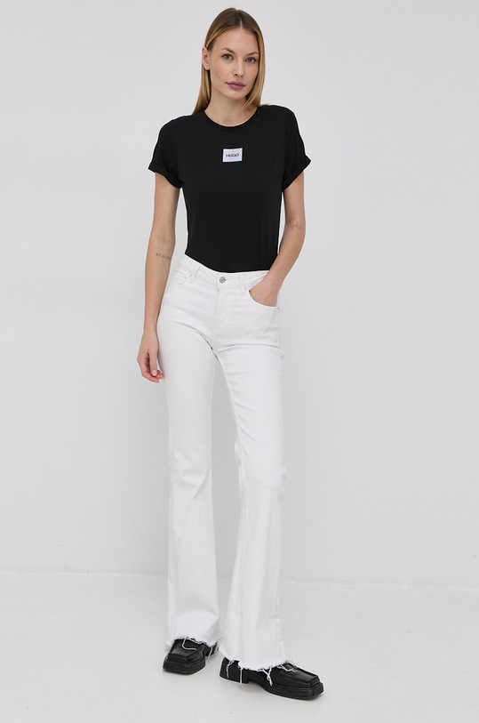 Bavlněné tričko Hugo 50456008 černá AA00
