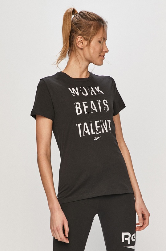 Reebok - Tričko GI6626 bavlna čierna GI6626