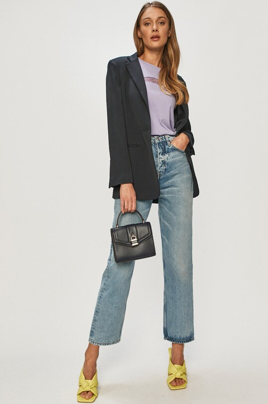 Elisabetta Franchi - T-shirt MA18411E2 fioletowy SS21