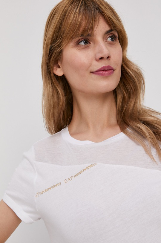 Tričko EA7 Emporio Armani 3KTT34.TJ4PZ biela SS21