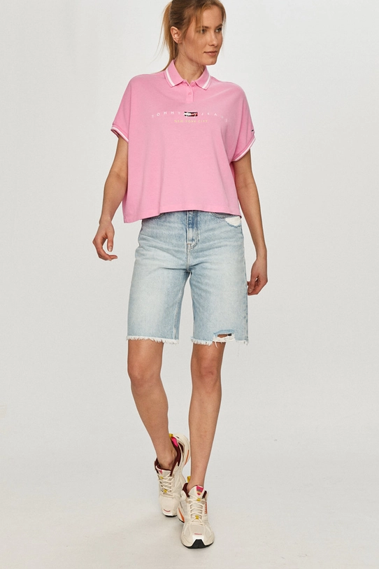 Tommy Jeans - Tričko DW0DW09908.4891 fialová SS21