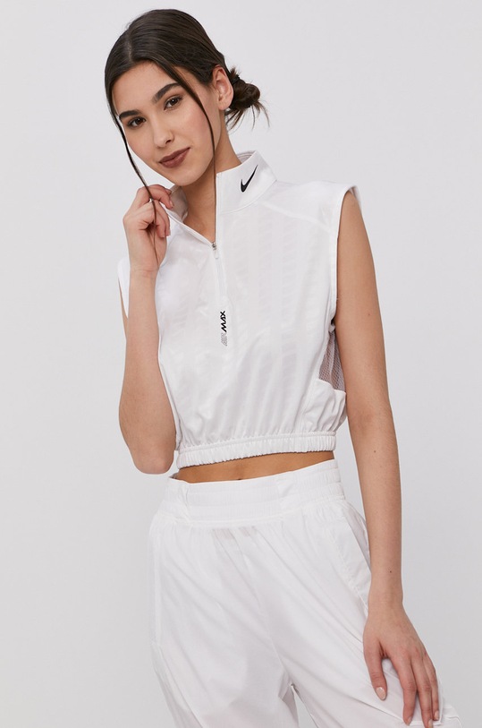 Top Nike Sportswear so zapínaním biela CZ8288
