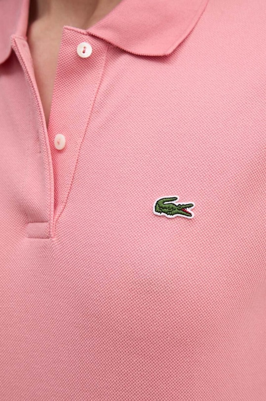 Bavlněné tričko Lacoste PF7839 růžová