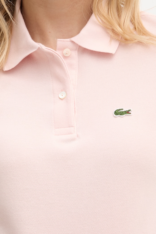 Lacoste polo bawełniane damskie PF7839 różowy