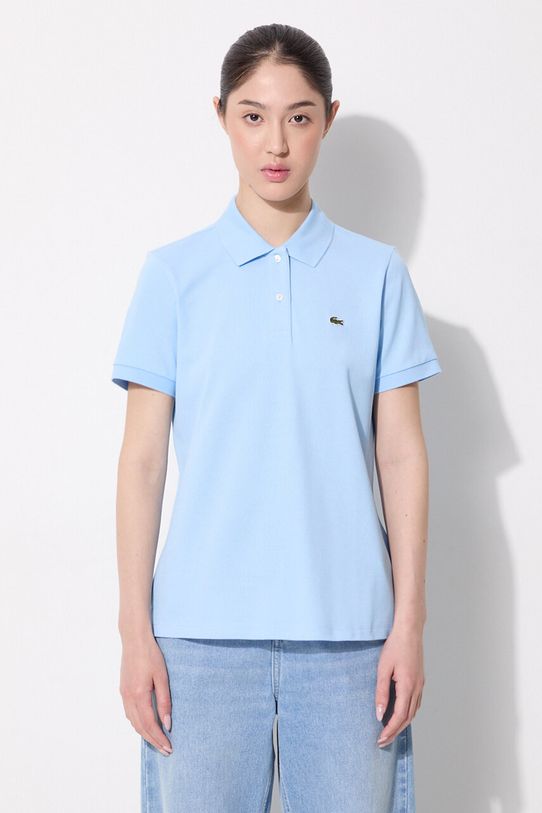 Lacoste cotton t-shirt plain blue PF7839