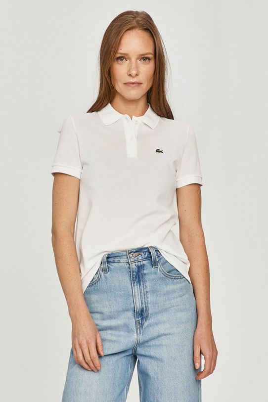 Lacoste - T-shirt PF7839 gładkie biały PF7839