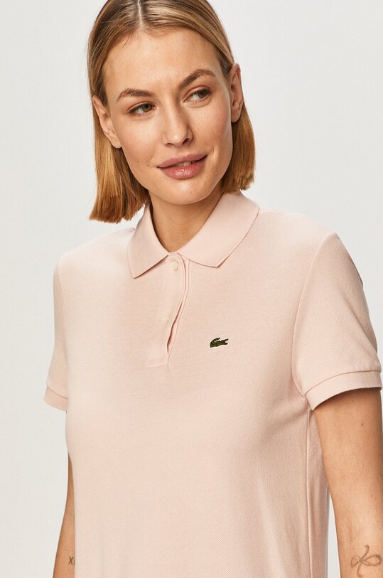 Хлопковая футболка Lacoste розовый PF7839
