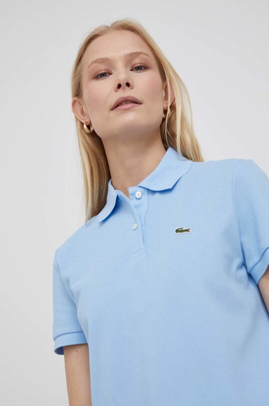 Хлопковая футболка Lacoste голубой PF7839