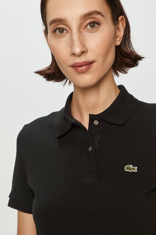 Хлопковая футболка Lacoste чёрный PF7839