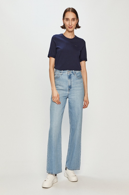 Lacoste tricou din bumbac TF9424 bleumarin SS23