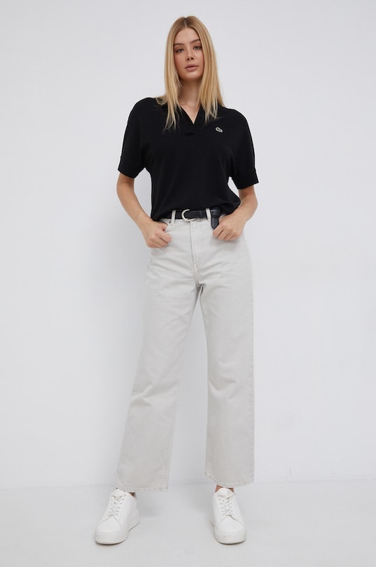 Lacoste tricou PF0504 negru AW24