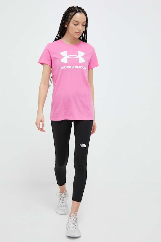 Under Armour t-shirt 1356305 różowy SS25
