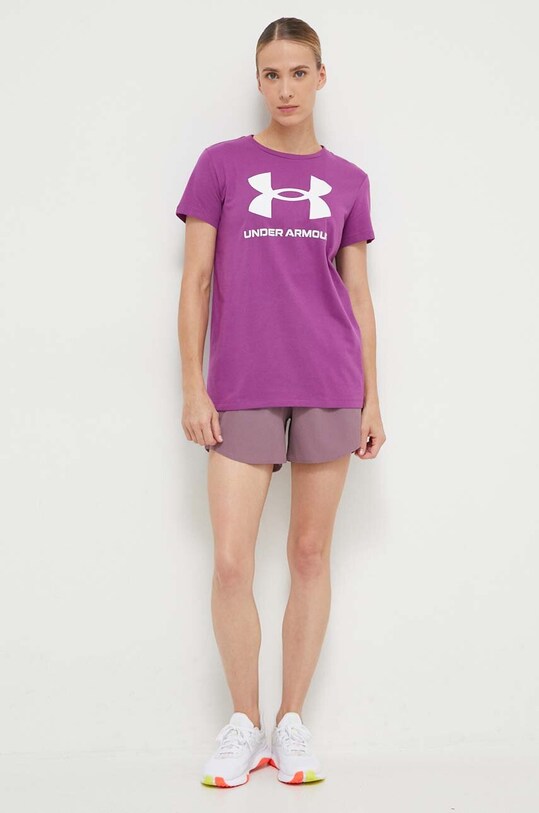 Under Armour t-shirt 1356305 fioletowy SS25