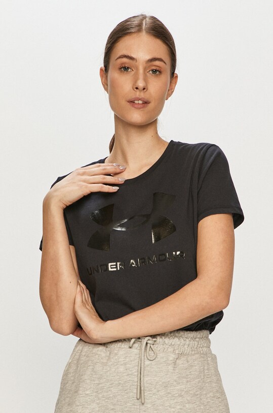 Under Armour tricou print negru 1356305