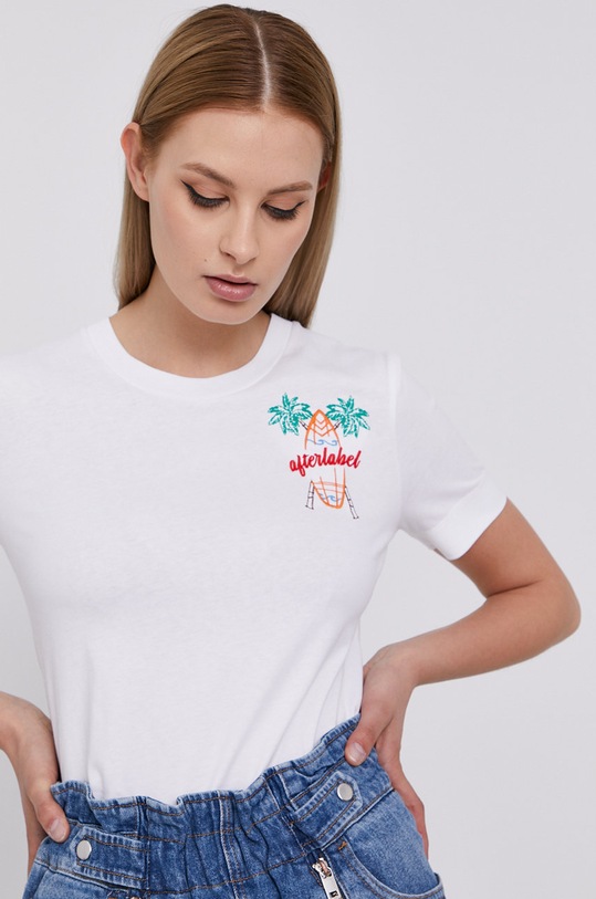 After Label Tricou imprimeu alb AL260.J1/R1