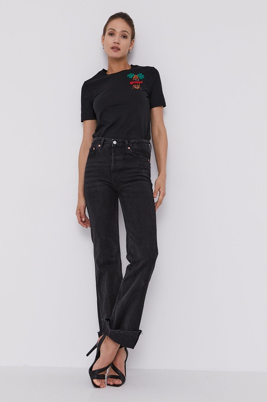 After Label T-shirt AL260.J1/R1 czarny SS21