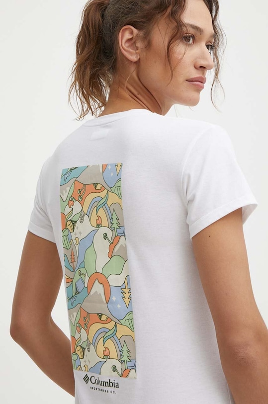 Columbia sportos póló Sun Trek elasztánnal fehér 1931753