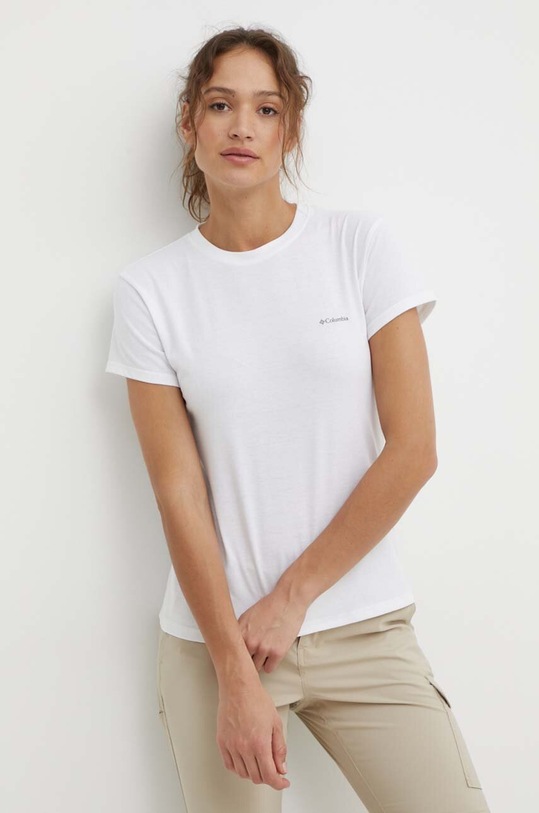 Columbia sportos póló Sun Trek 1931753 fehér SS24