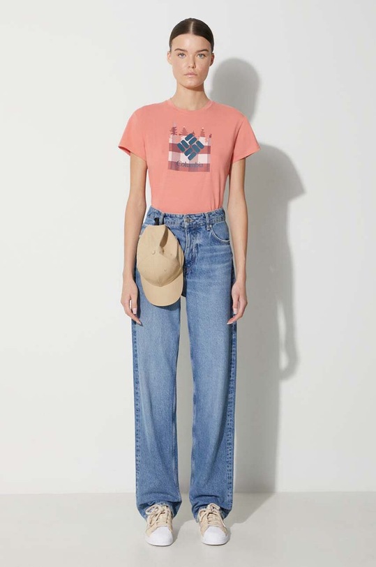 Спортна тениска Columbia Sun Trek 1931753 оранжев SS24