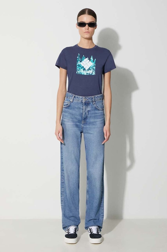 Спортивна футболка Columbia Sun Trek 1931753 темно-синій SS24