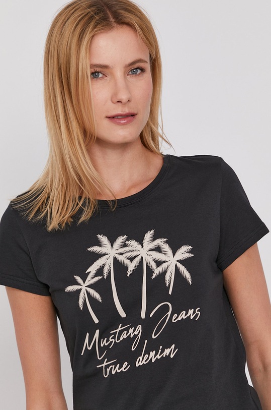 Mustang T-shirt czarny 1011253.4132