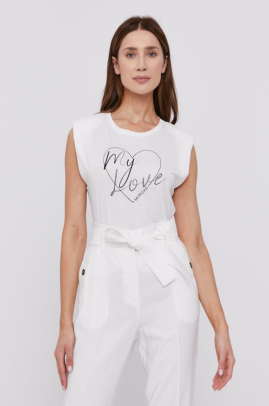 Morgan Top print alb 211.DMYL