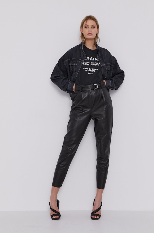 Tričko AllSaints WG609U čierna SS21