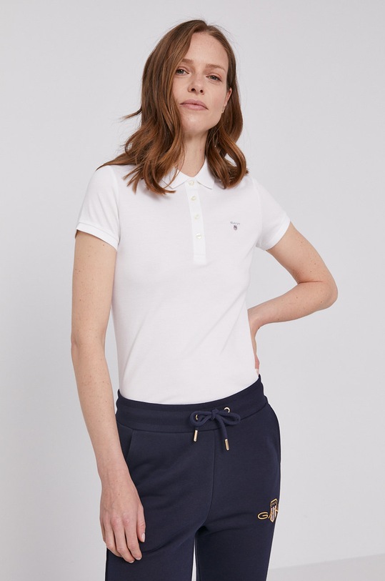 Gant - T-shirt 402201 bawełna biały 402201