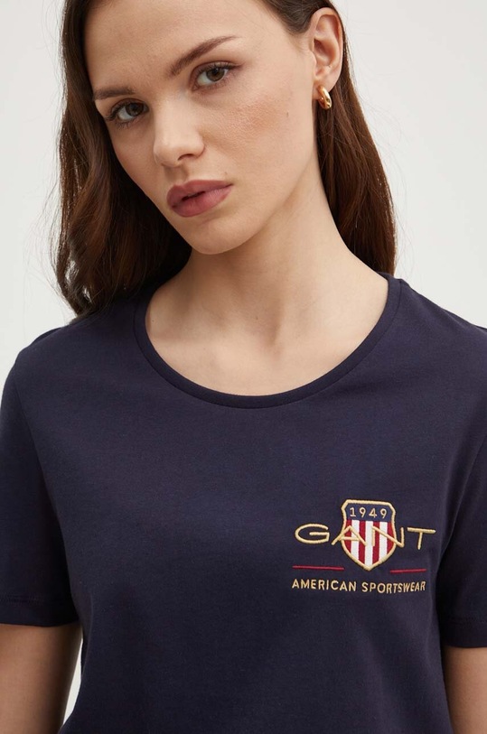 Gant t-shirt bawełniany granatowy 4200417