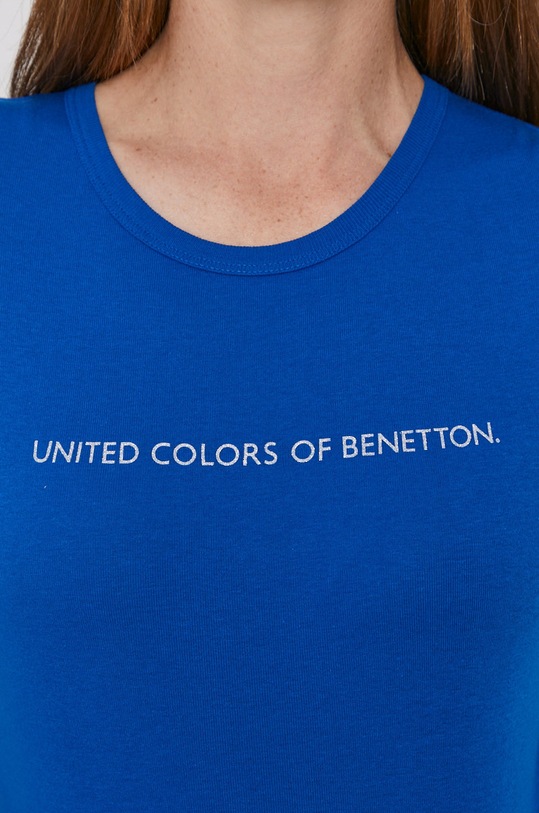 United Colors of Benetton T-shirt bawełniany 3GA2E16A2.36U niebieski