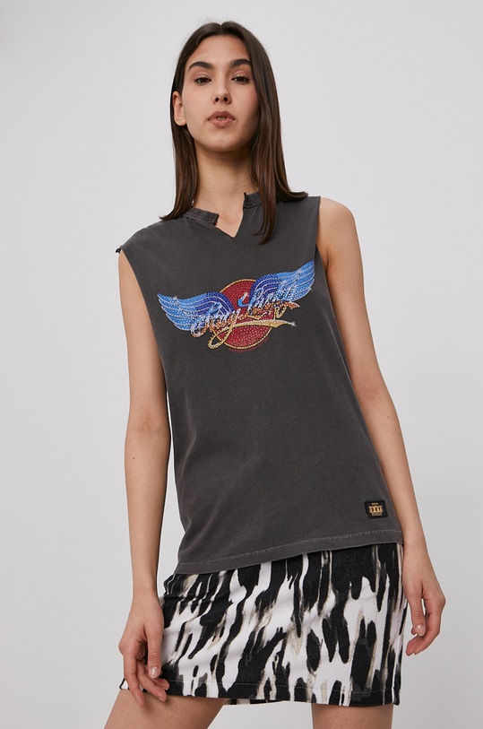 Top Superdry kulatý šedá W6010955A.AFB