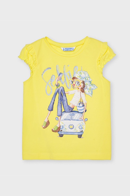 Mayoral - T-shirt dziecięcy żółty 3013.6E.MINI